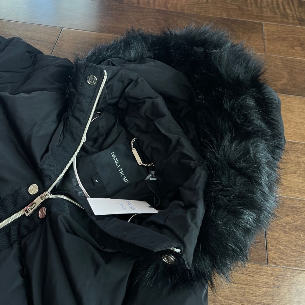 IVANKA Trump Black Long Parka Jacket NEW - Picture 3 of 4